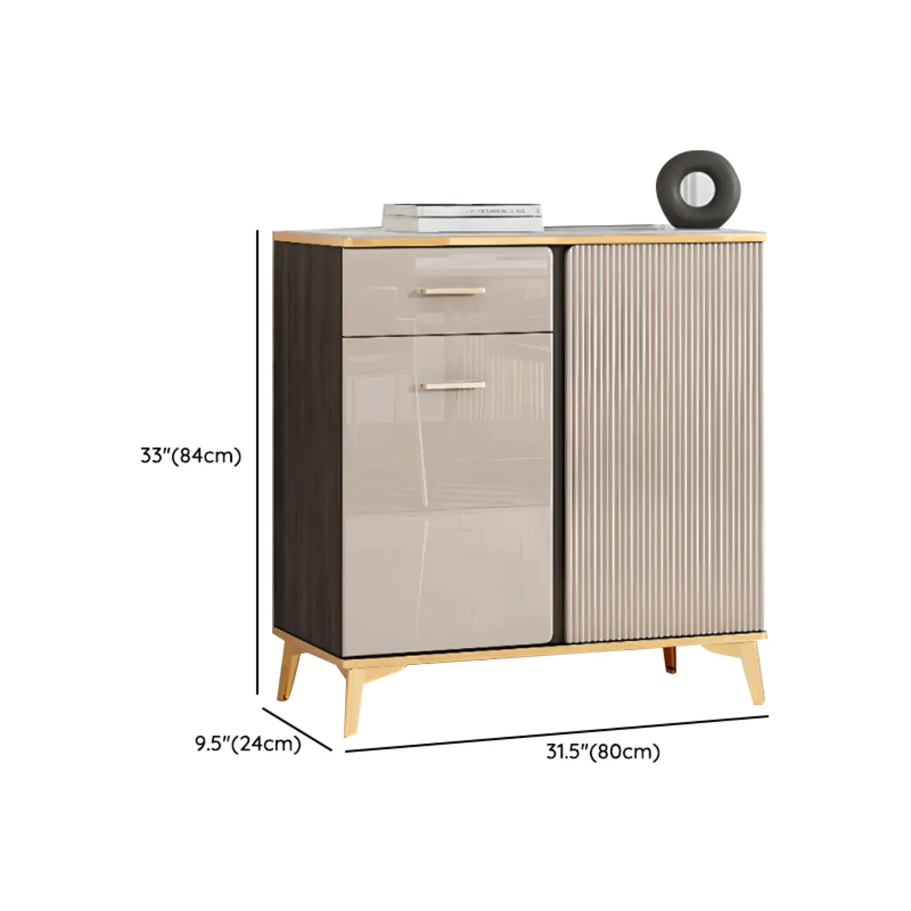 Glam Adjustable Wooden Dining Hutch China Cabinet