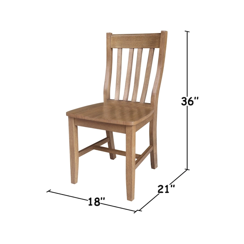 Copper Grove Quince Solid Wood Schoolhouse Chairs, Set of 2
