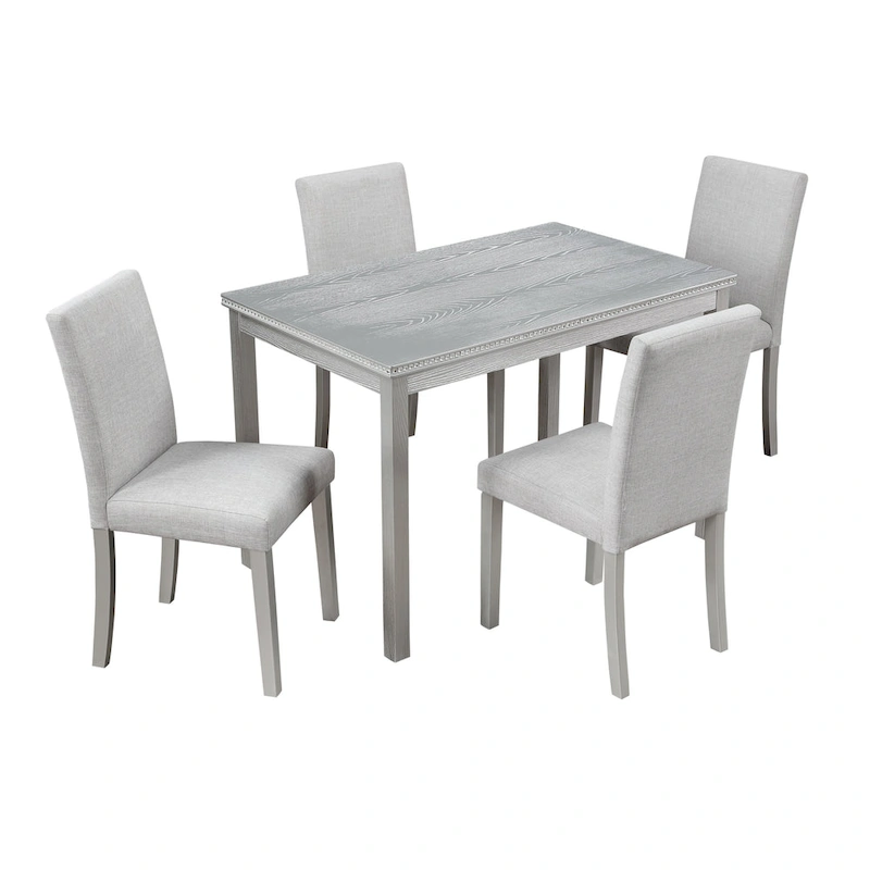 5 Piece Wooden Dining Table Set