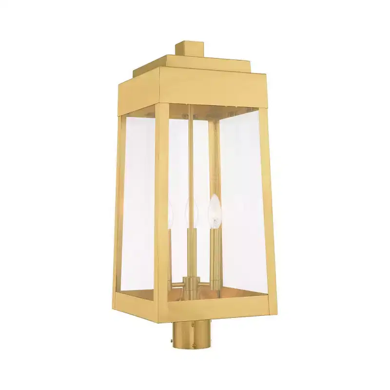 Livex Lighting Oslo 3 - Light Post Light in Satin Brass