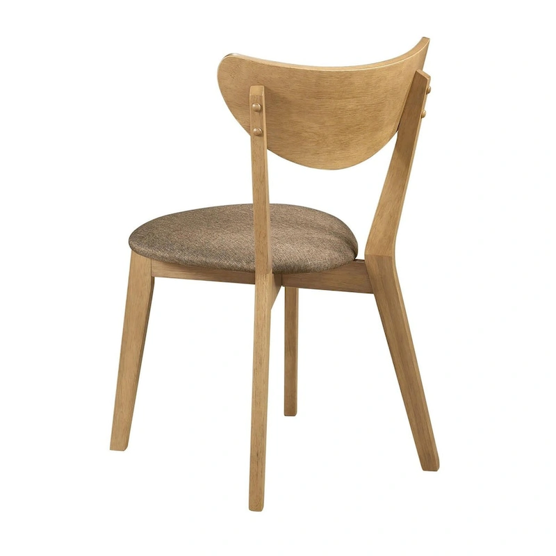 Carson Light Walnut 5-piece Solid Wood Dining Set