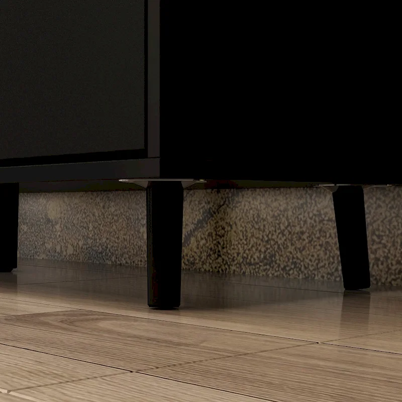 Ambient Electric Fireplace and Durable TV Stand Energy Efficient