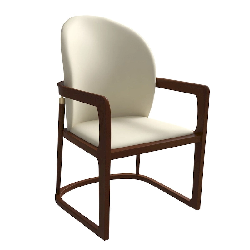 Modern Dining Chair in Upholstered Leather Svelta Series by LeisureMod