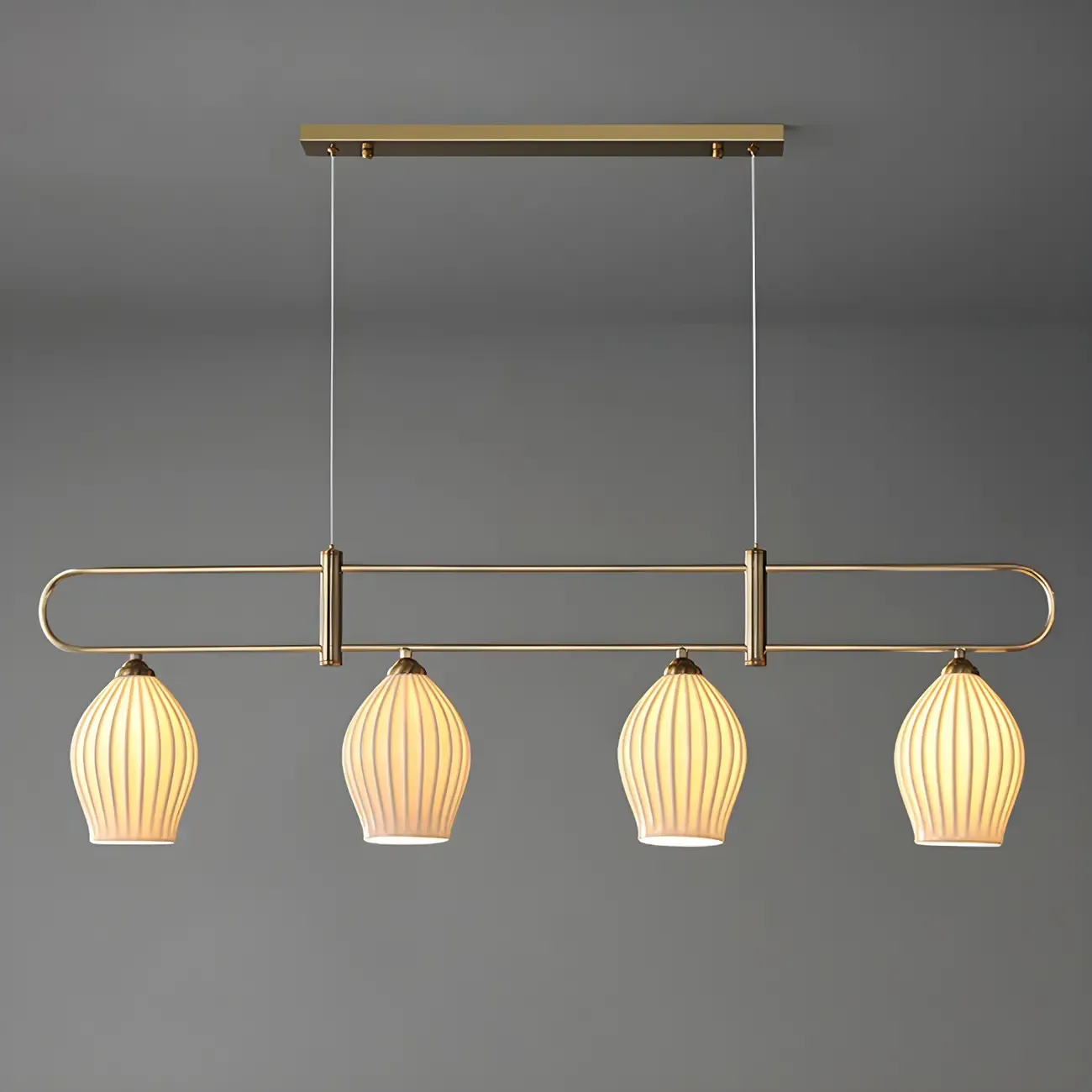 Simple Modern Ceramic Multi-Light Island Pendant Light