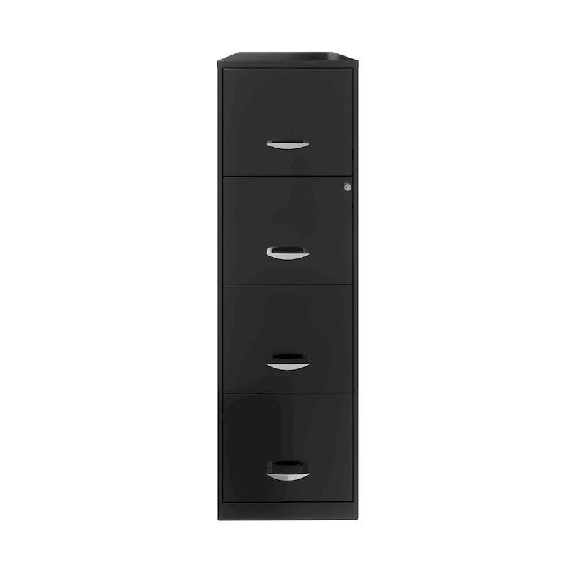 Grey 4-Drawer Vertical File Cabinet, Letter-Size, Steel