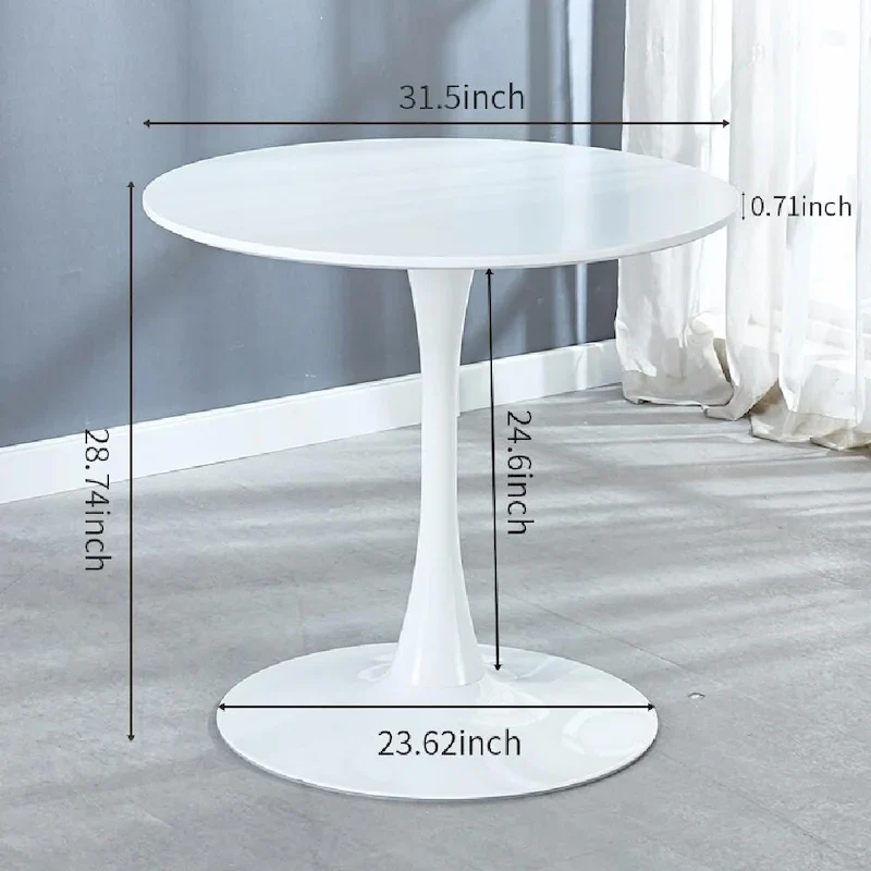 Round Tulip Table with MDF Top, Pedestal Design