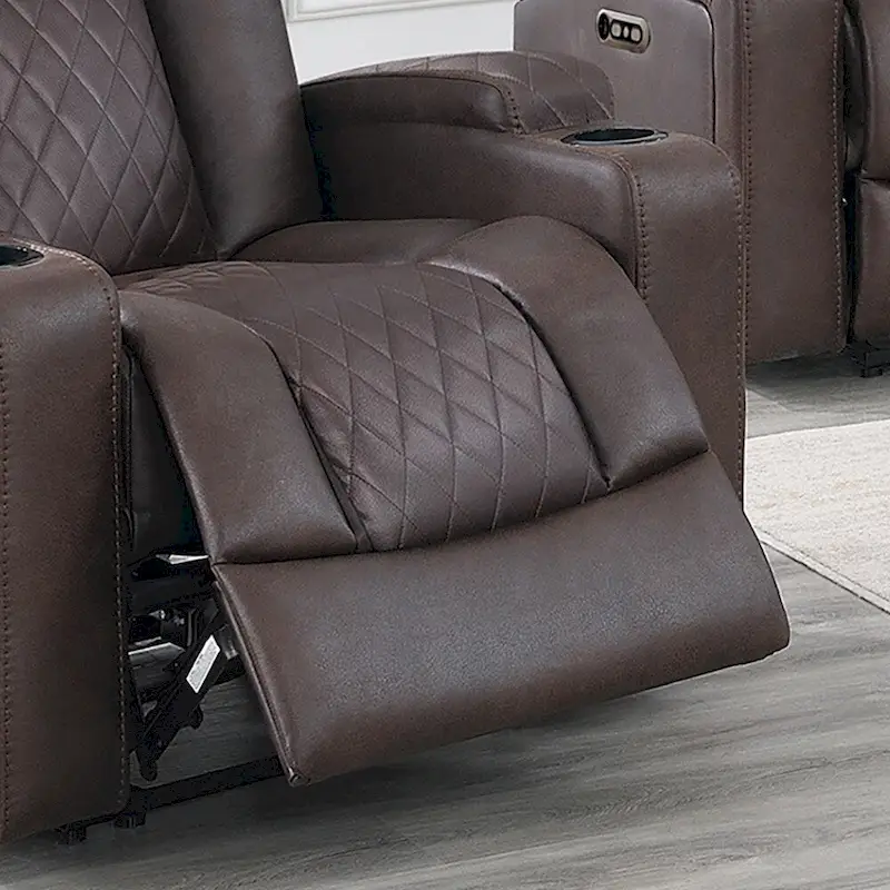 Power Recliner with Cup Holders and USB Charger - Single Seat