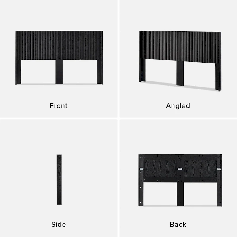 mopio Brooklyn Headboard, 62.4 Wide Headboard Only, Wood Headboard, Modern Farmhouse, Boho, Wall Mount, Fluted Panel