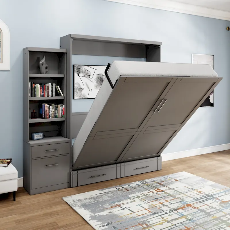 Brentwood Queen Murphy Bed with One Pier