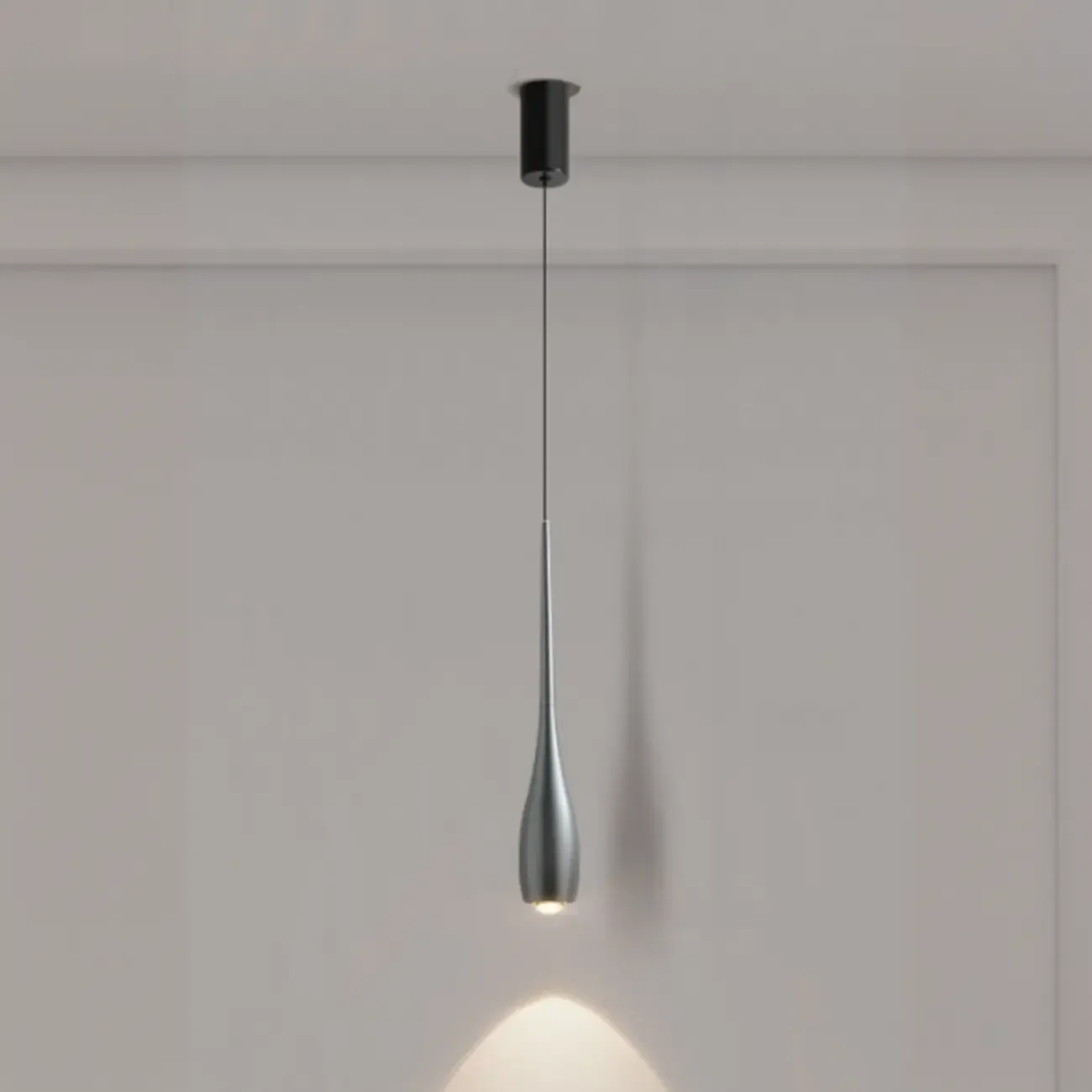 Modern Dimming Streamlined Metal Acrylic Pendant Light