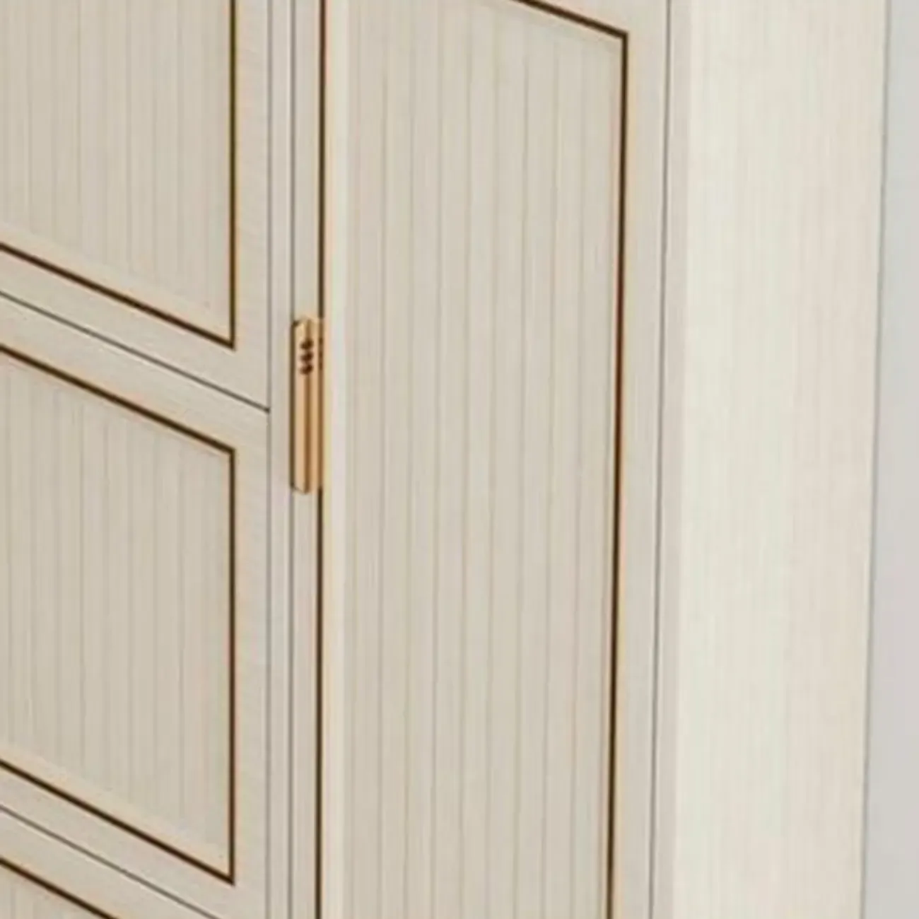 Metal White Drop Front Shoe Cabinet with Textured Panels