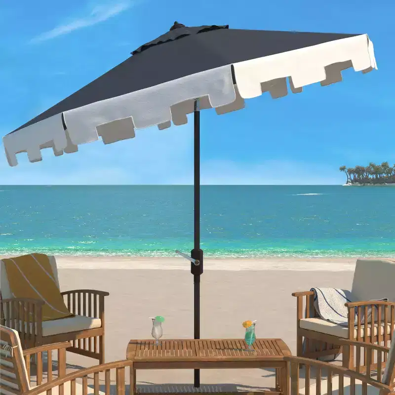 UV Resistant City Fashion 9Ft Auto Tilt Umbrella - PAT8005 - Safavieh