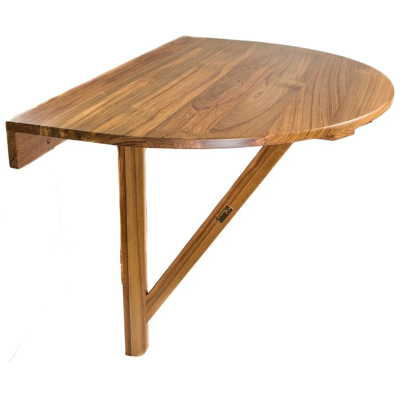 Teak Drop Leaf Balcony Table - 31-3/4