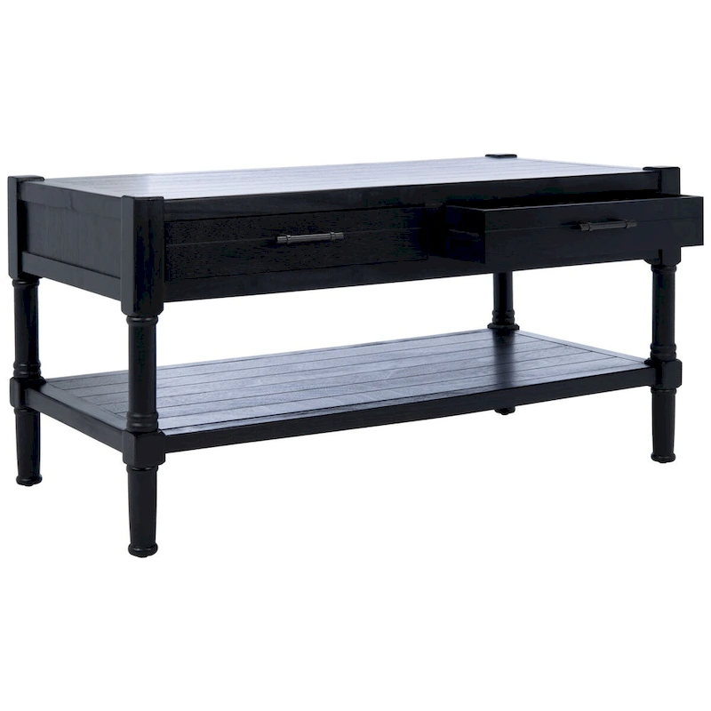 SAFAVIEH Alene 2-Drawer Bottom Shelf Coffee Table - 37.8 W x 19 L x 19 H - 38Wx19Dx19H