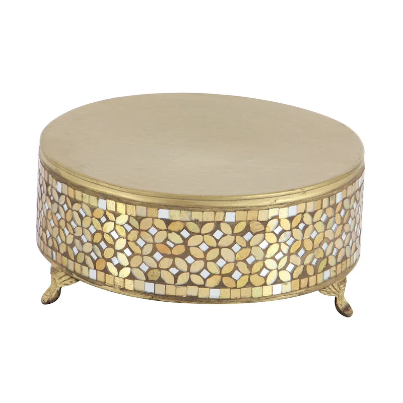 Amazing Set of Three Metal Mosaic Cake Stand