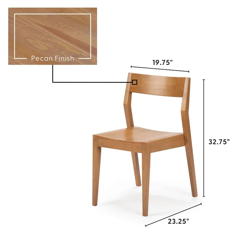 Plank and Beam Modern Solid Wood Dining Chair