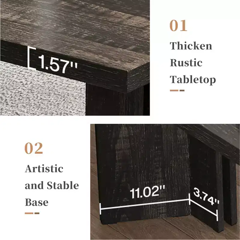 MAYEERTY 63 Inch Multifunctional Dining Table Executive Desk 1.57 Inch Thick E1 Board