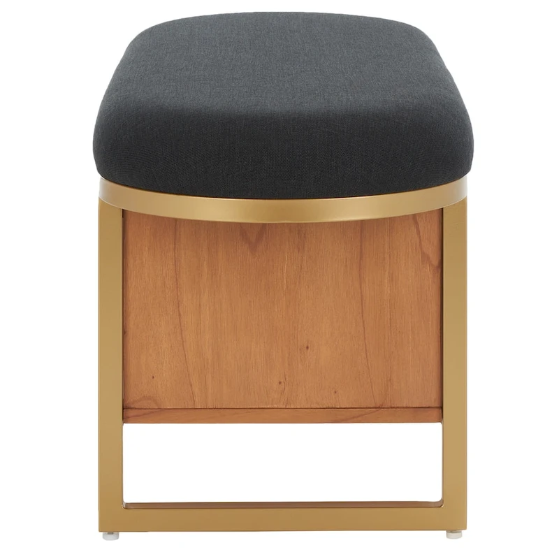 SAFAVIEH Mignon Open Shelf Bench withCushion - 42 W x 15 D x 18 H - 42Wx15Dx18H