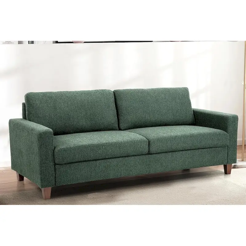 US Pride Furniture Miles 2 Piece Sofa and Loveseat Sets with Reversible Back Pillows Mid Century Modern Sofa