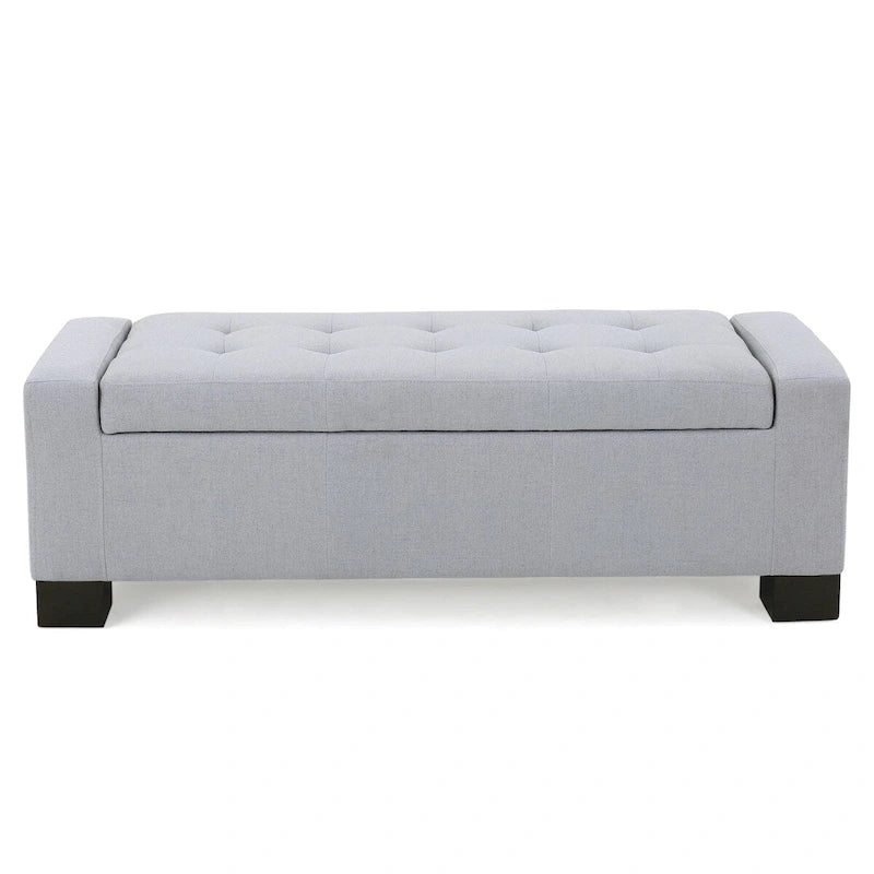 Tufted Storage Ottoman Bench with Lid - 50