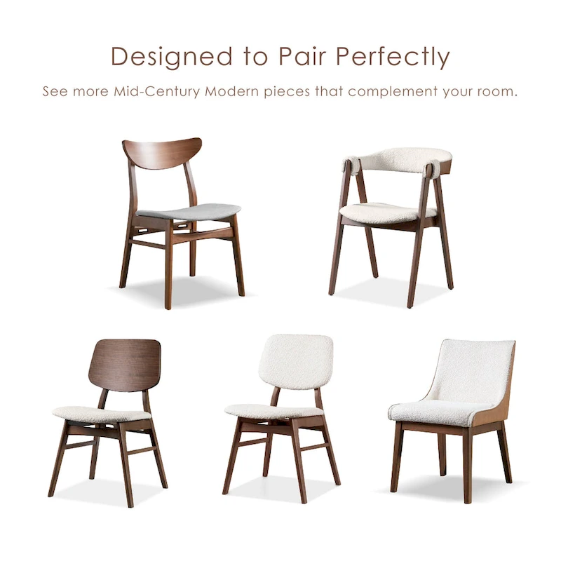 Furniture of America Beck Mid-century Walnut Padded Dining Chairs (Set of 2)