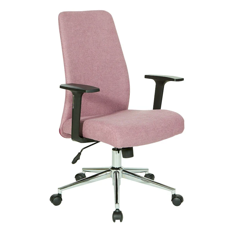 Evanston High-Back Office Chair – Built-in Lumbar Support, Locking Tilt, Chrome Base, Heavy-Duty Casters