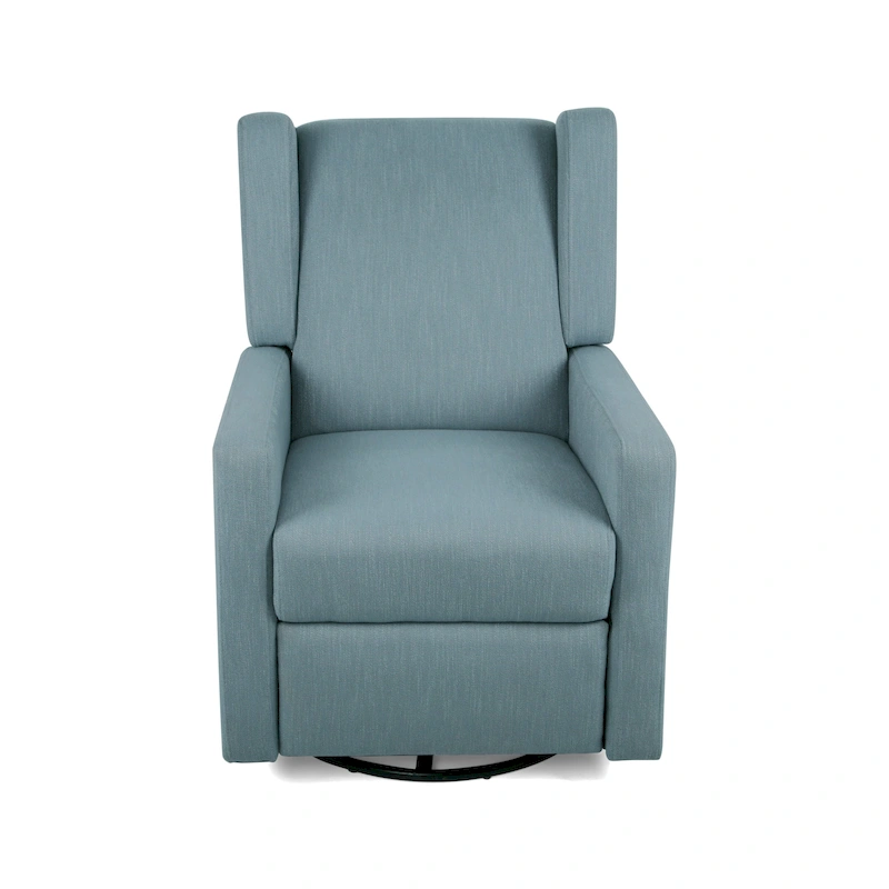 Hounker Contemporary Upholstered Swivel Recliner by Christopher Knight Home