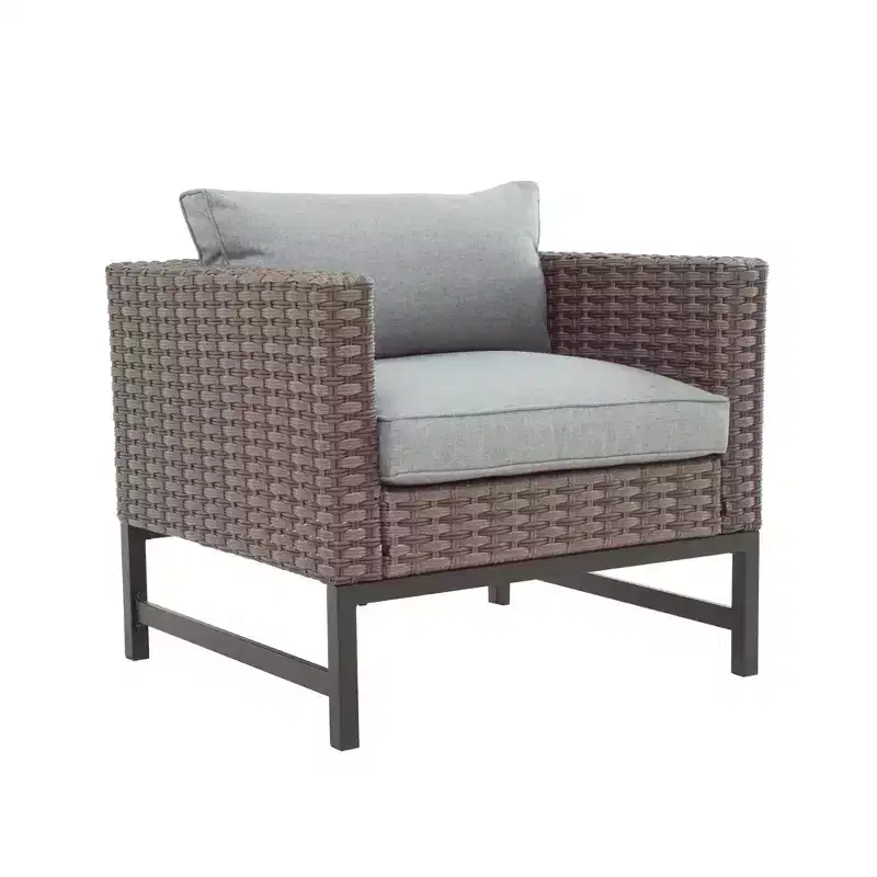 Right Angle Patio Arm Chair - Patio Festival: PE Wicker, Modular, Deep Seating, Weather-Resistant