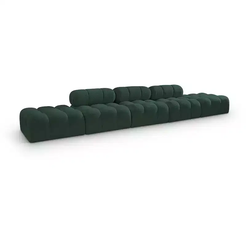 Meridian Furniture Ames 170 Boucle Fabric Upholstered 5pc. Modular Sofa