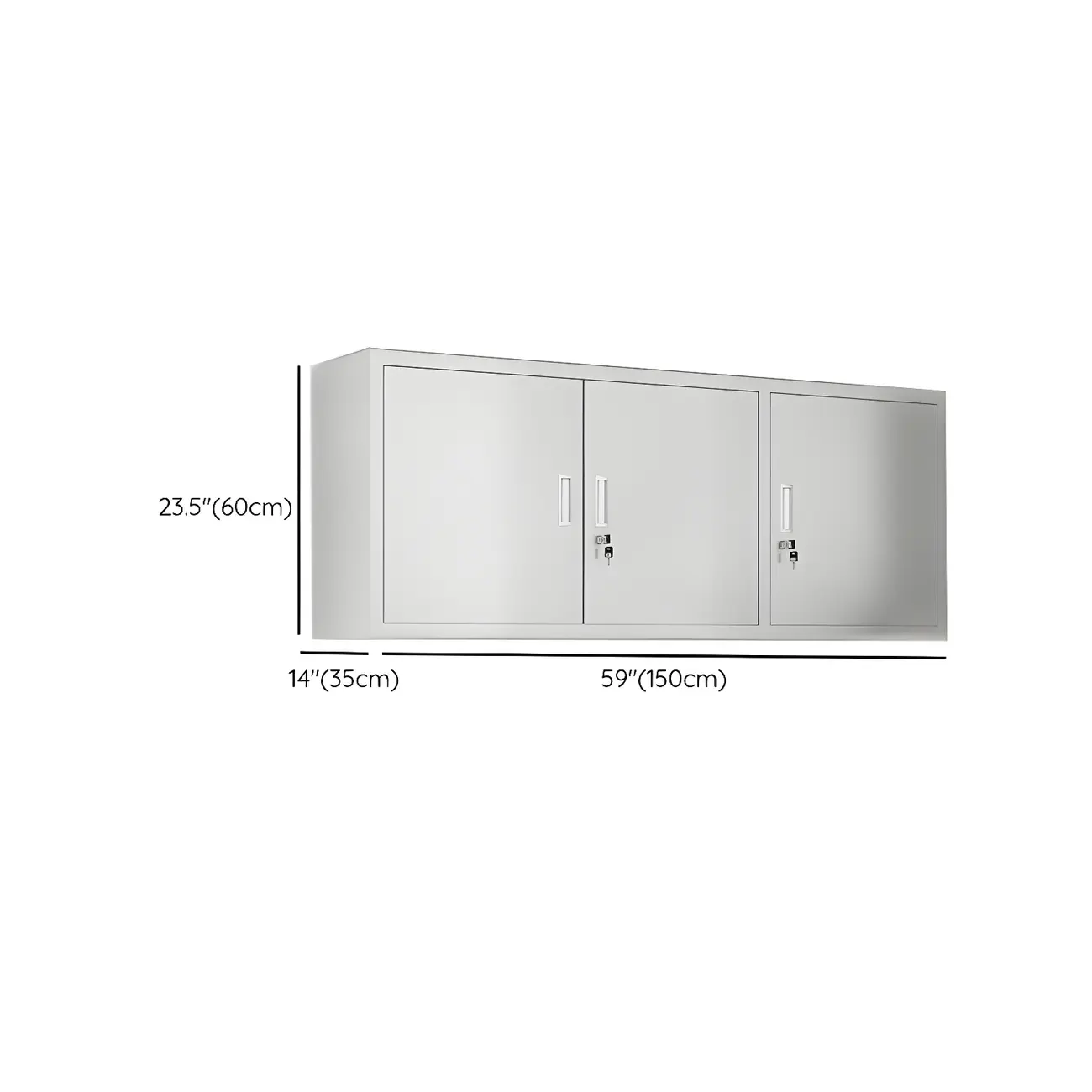 Elegant Stainless Steel Wall-Mounted Display Cabinet