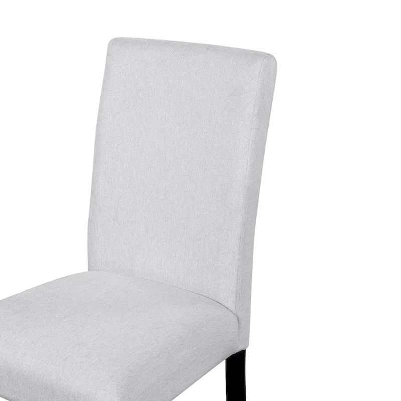 5 Pcs Wood Kitchen Table and Chair Set, 4 People Round Dining Table Set with Faux Marble Top and 4 Upholstered Chairs