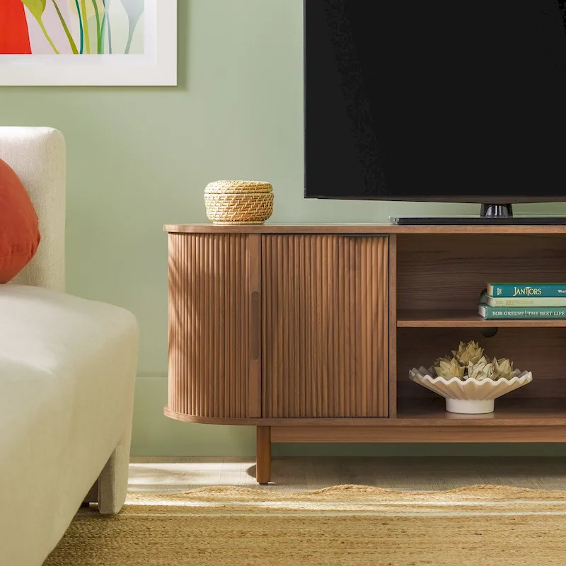 Middlebrook Modern Reeded 60-inch TV Stand with Rounded Edges