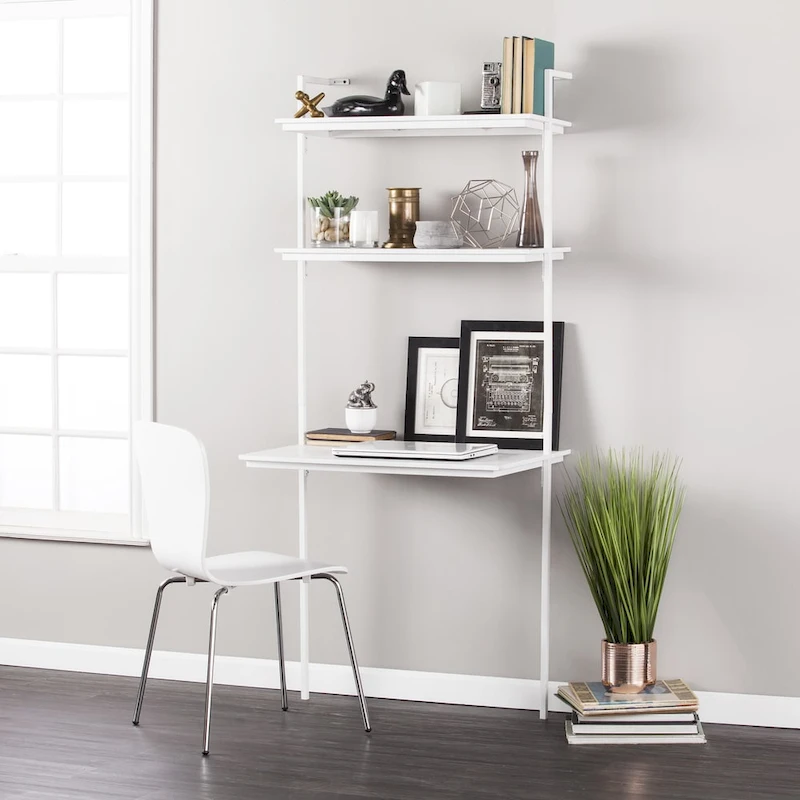 SEI Furniture Haeloen Wall Mount Desk - White