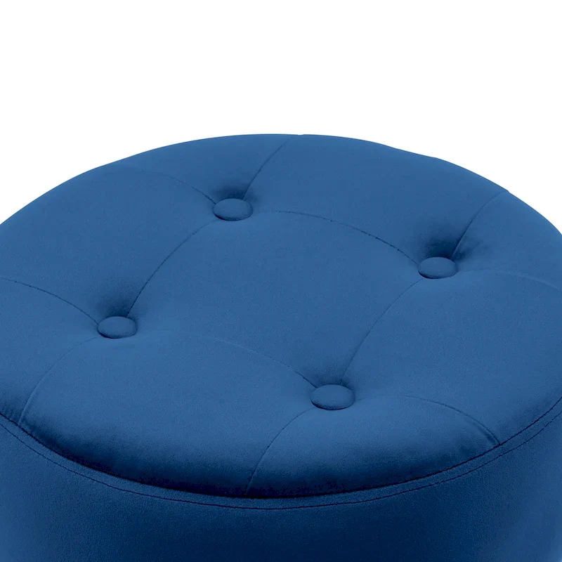 Adjustable Height Round Ottoman Swivel Vanity Stool