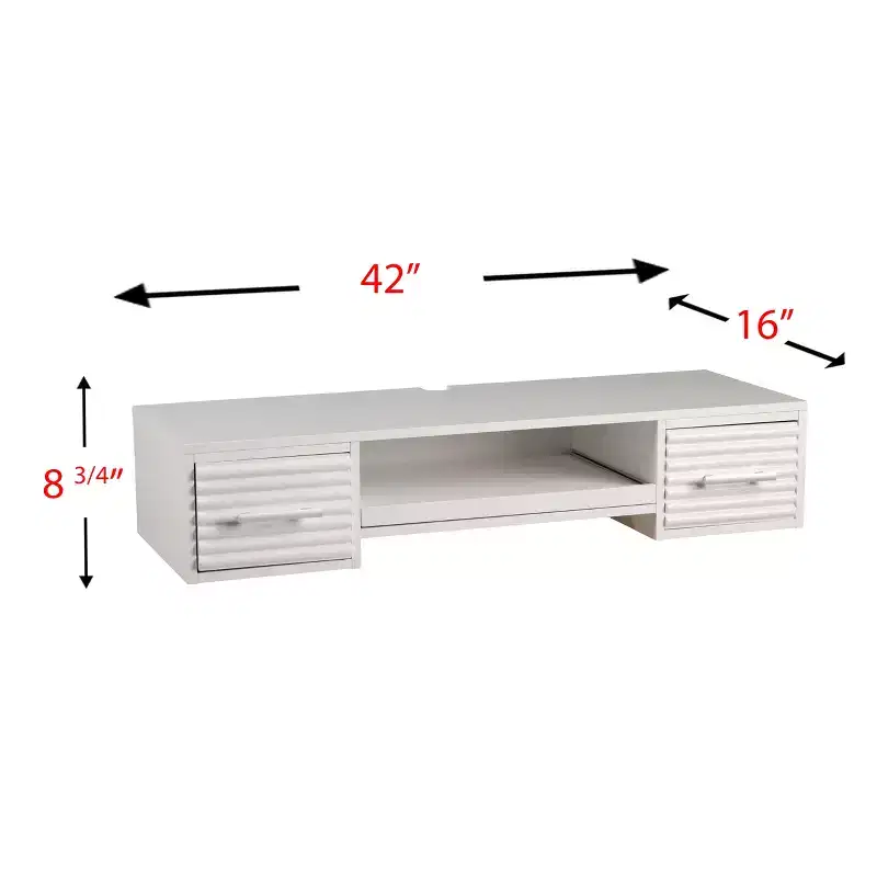 Simon Wall Mount Desk - White - SEI