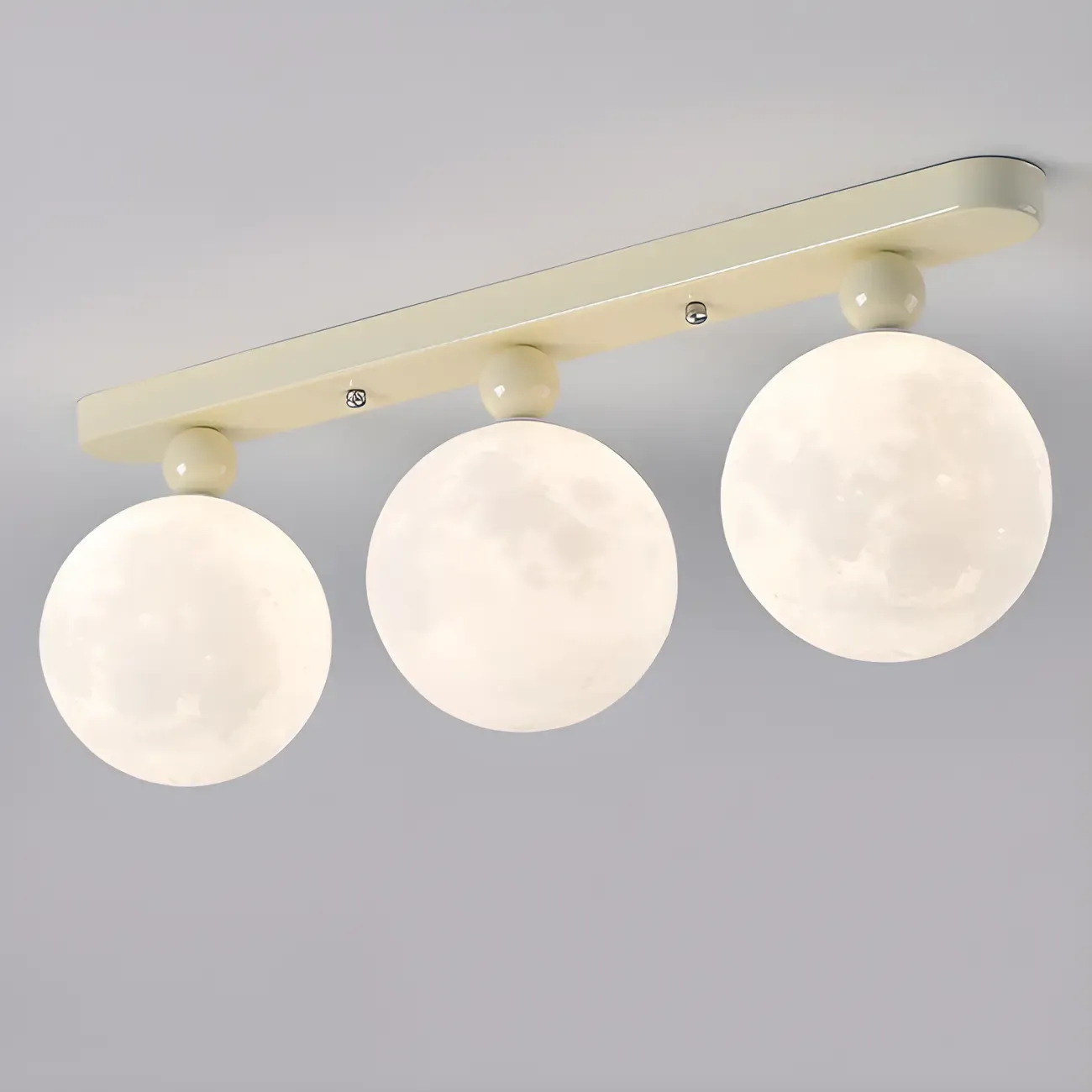 Stylish Pumpkin Semi Flush Ceiling Light with Resin Shade
