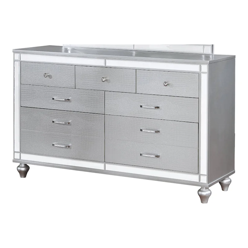 Modern 62-inch Wide Solid Wood 9-Drawer Dresser