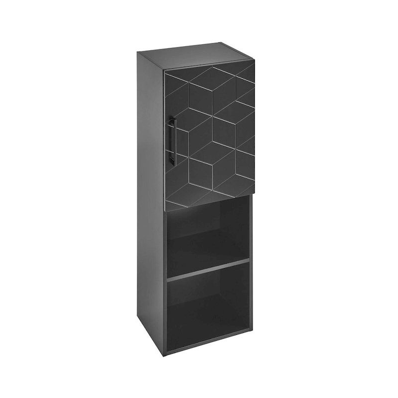 Annecy 15  W x 46  H x 12  D Linen Cabinet in Phantom Black