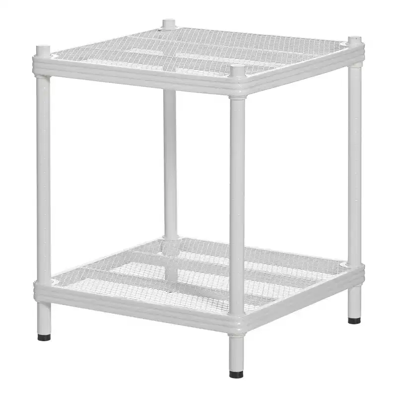 Design Ideas MeshWorks 2 Tier Metal Storage Shelving Unit