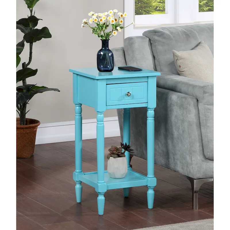 Convenience Concepts French Country Khloe 1 Drawer Accent Table with Shelf