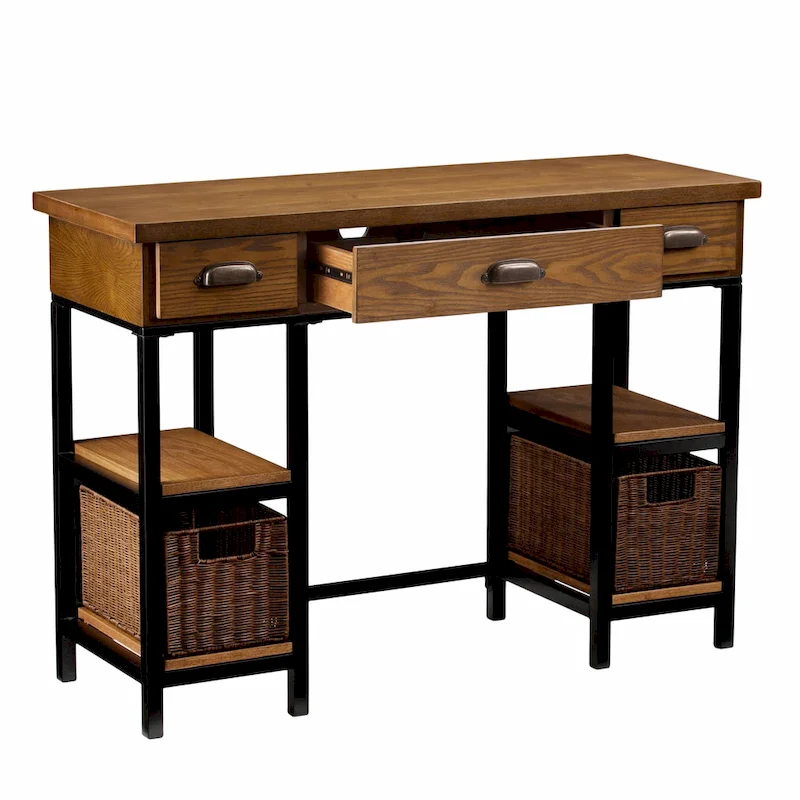 SEI Furniture Dandelion Industrial Wood Desk