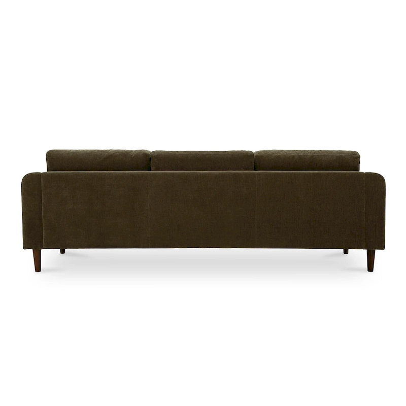 NADAAL STUDIOS Drew, Sectional with Reversible Chaise, Dark Brown - 98 X 59.2 X 33.5