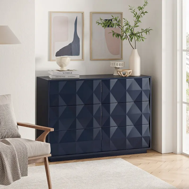 Linus Modern 6-Drawer Dresser by HULALA HOME