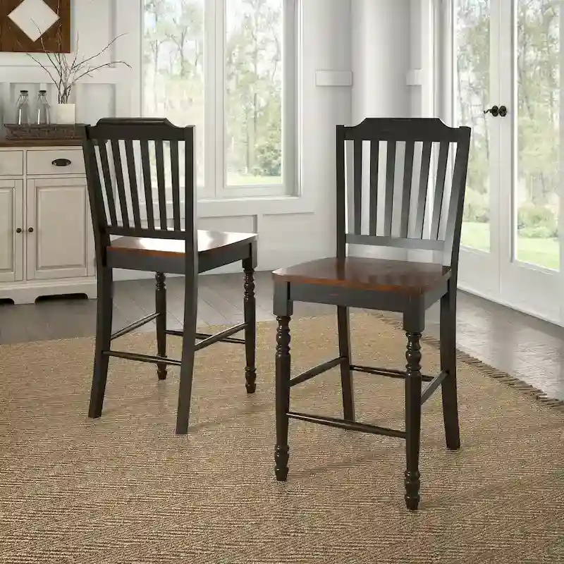 Brunico Two-Tone Counter Height Chairs (Set of 2)