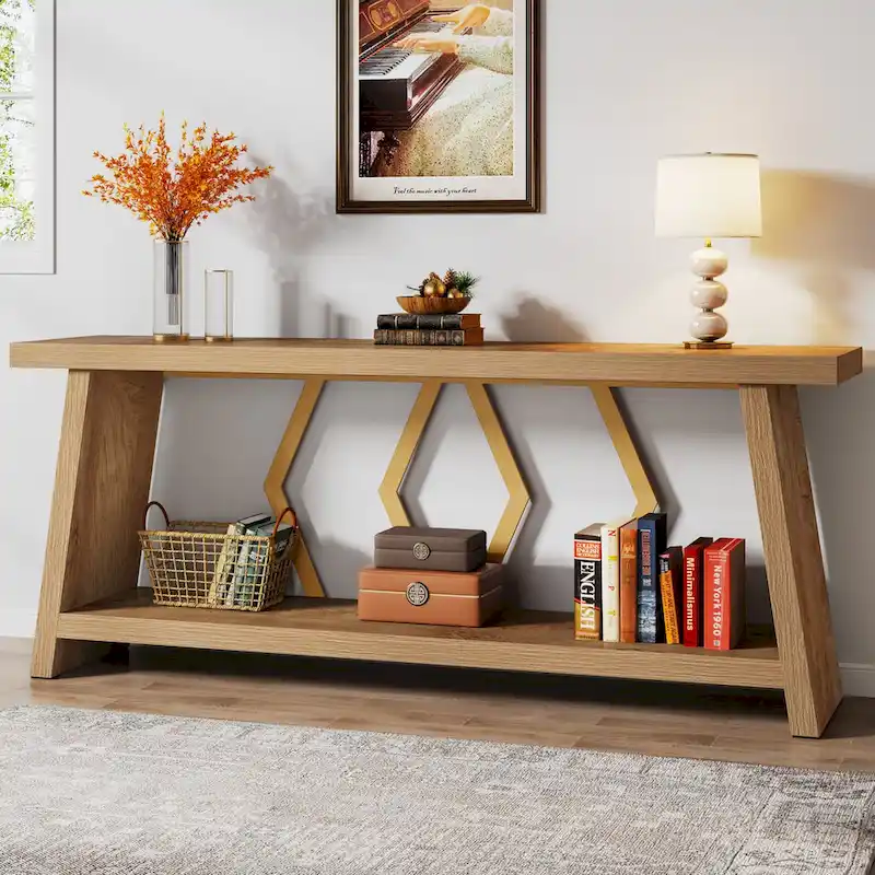 70.9-Inch Console Sofa Table with Storage for Entryway Living Room