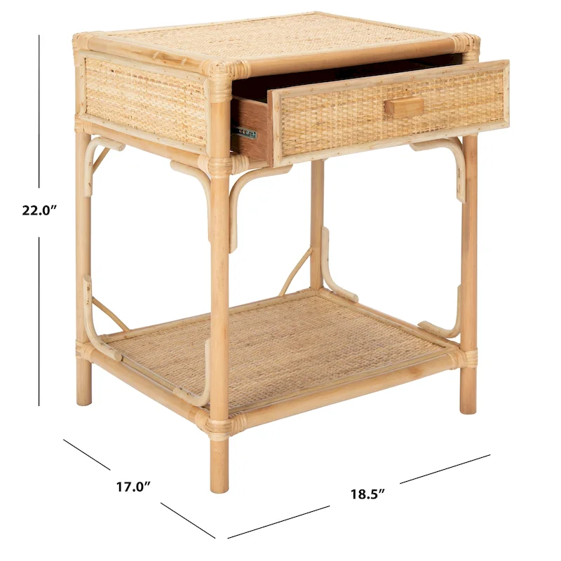 Coastal 1-Drawer 1-Shelf Nightstand