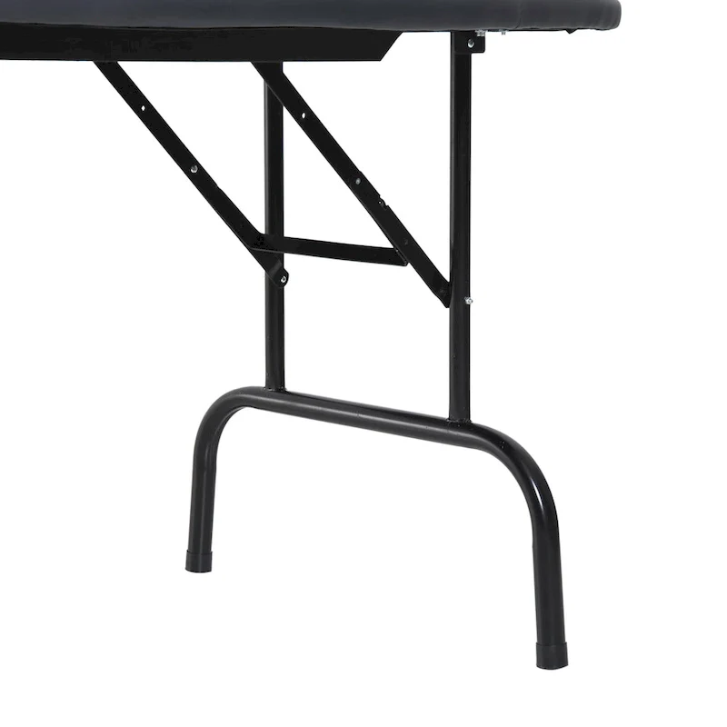 HomCom 72 7 Player Foldable Half Poker Table - Blue/Black