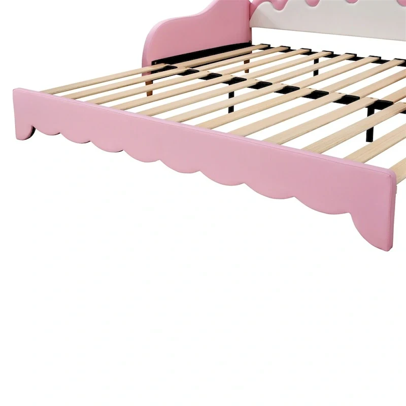 Twin Extending Daybed with LED Lights,Upholstered Princess Daybed