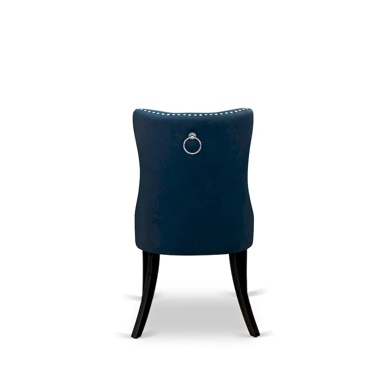 Kitchen Table Set Contains a Rectangle Dining Table and Upholstered Chairs, Black (Pieces Options)