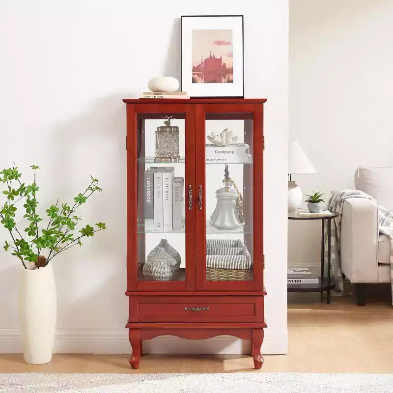 MAYEERTY Kitchen Wall Cabinet Solid Wood Soft-Close Doors Adjustable Shelves Space-Saving